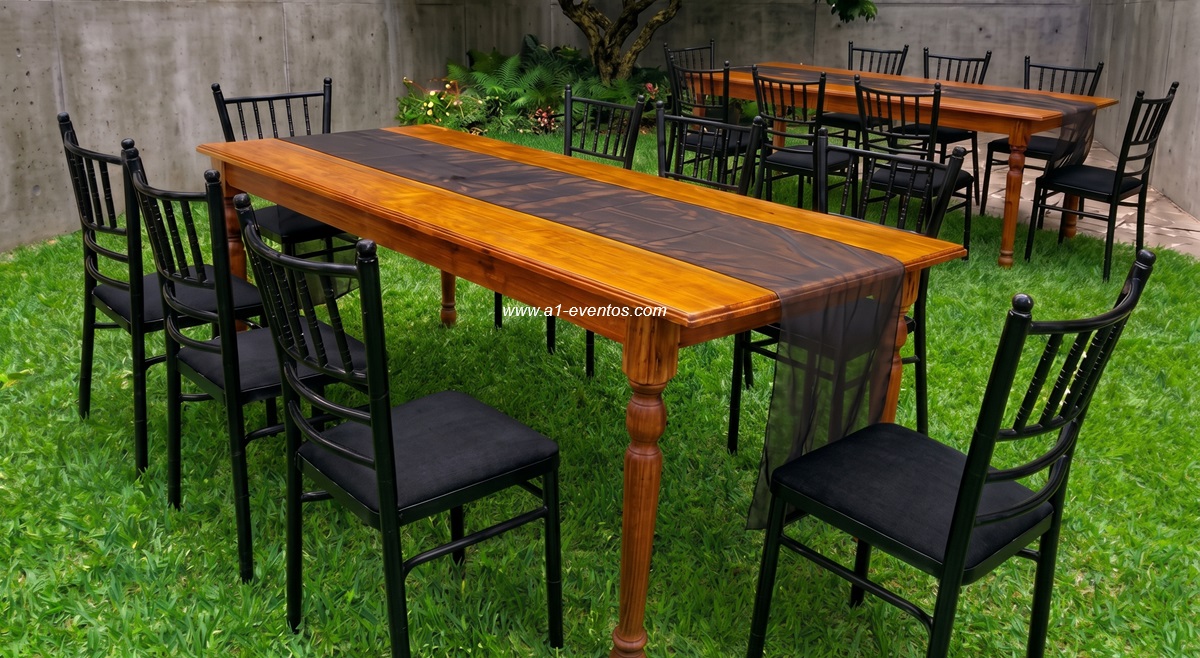 Mesa rectangular rustica - Imagen 5