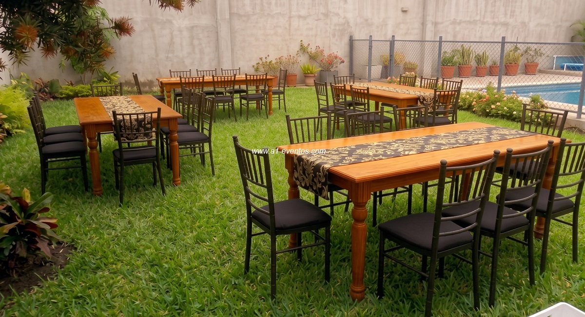 Mesa rectangular rustica - Imagen 4