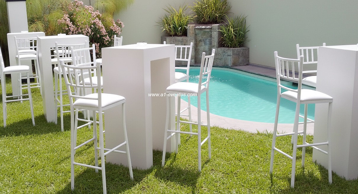 Mesas bar estilo blanco - Imagen 4