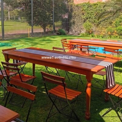 Mesa rectangular rustica
