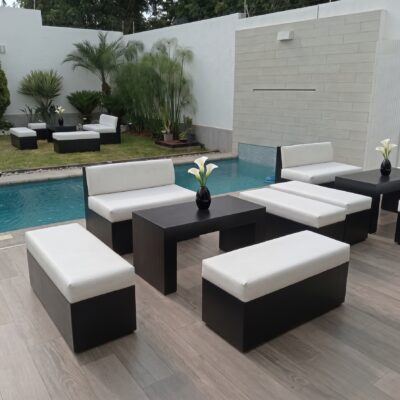 Sala Lounge Black & White con Sofá