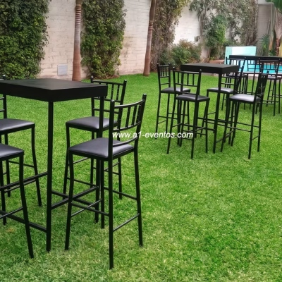 Mesas bar estilo negro