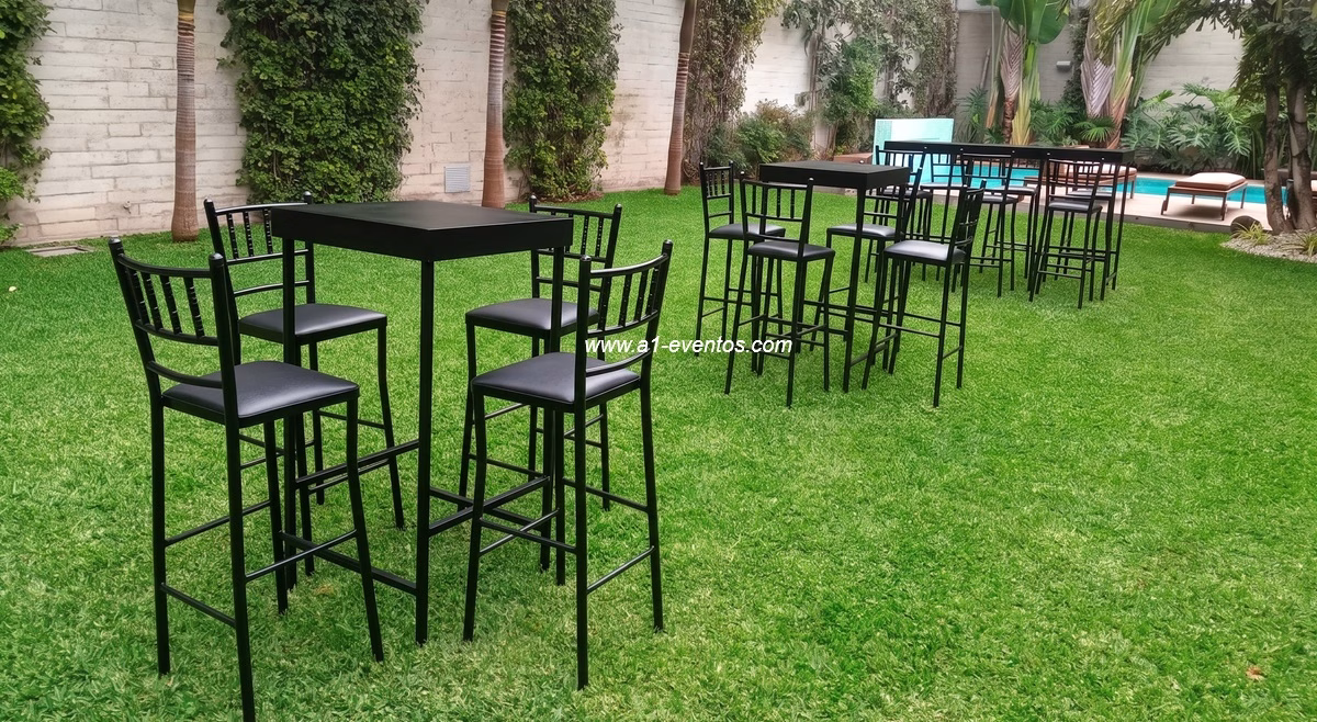 Mesas bar estilo negro